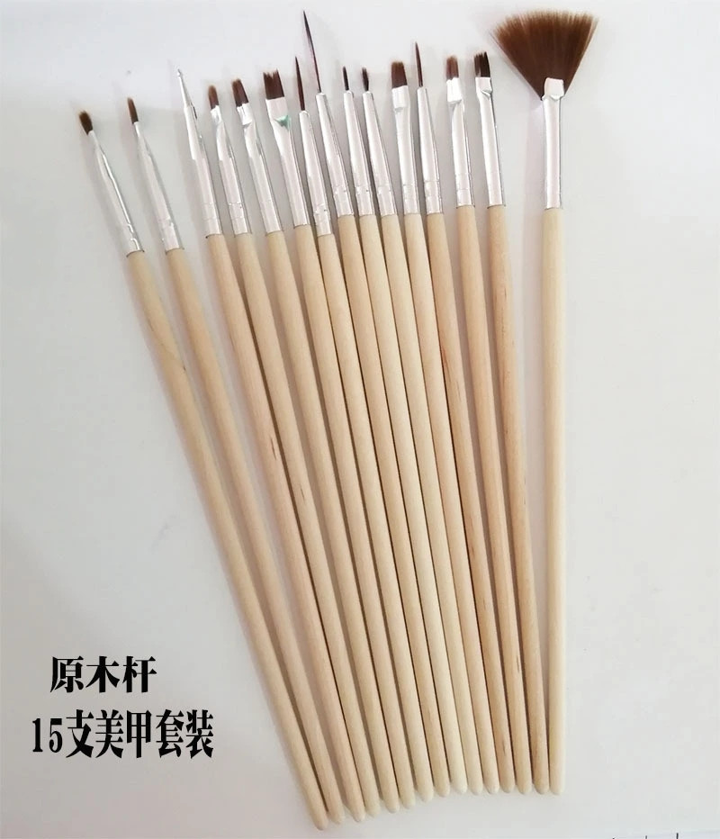 Raw wood pole 15 nail nails set Nail tools Light therapy pen spot drill pen draw line pen draw line pen Fan pen