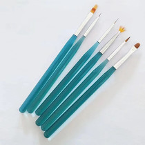Transparent blue pole Nail pen set 6 draw pen universal pen Light therapy pen fan pen