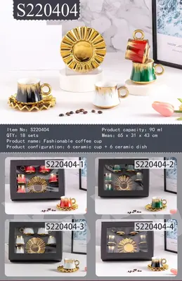 Ceramic cup gold - plated cup mug coffee cup with cover enterprises to produce LOGO gift cup manufacturers direct sales thumbnail