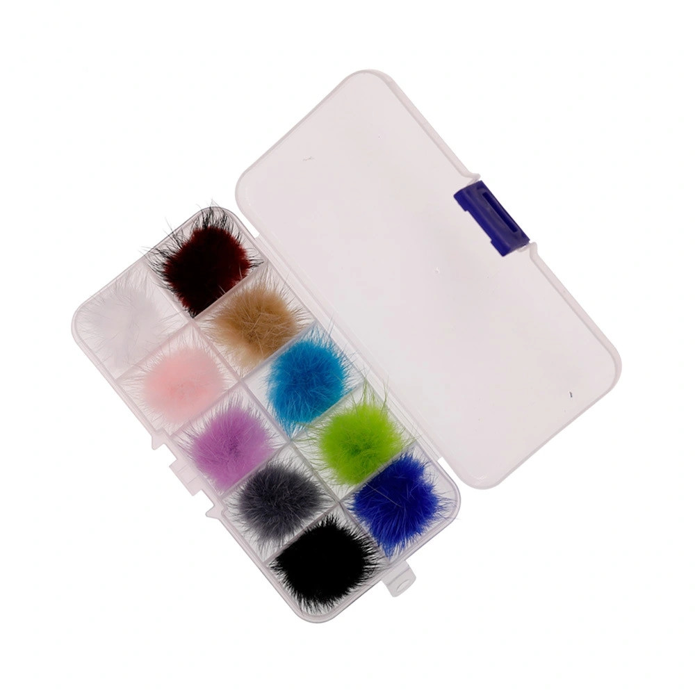 Magnet removable mink fluff ball nail accessories cute girly heart nail decoration