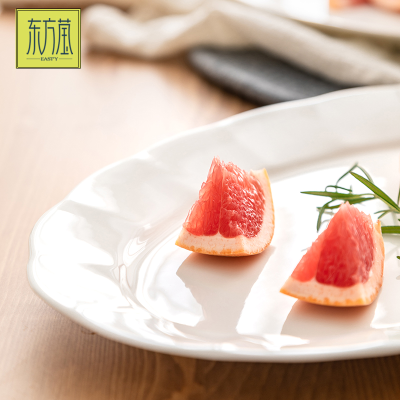 陶瓷餐盘骨瓷盘子鱼盘深盘大盘花边盘子家用纯白酒店商用摆台餐盘散盘可微波可进洗碗机可进蒸箱烤箱盘子详情5