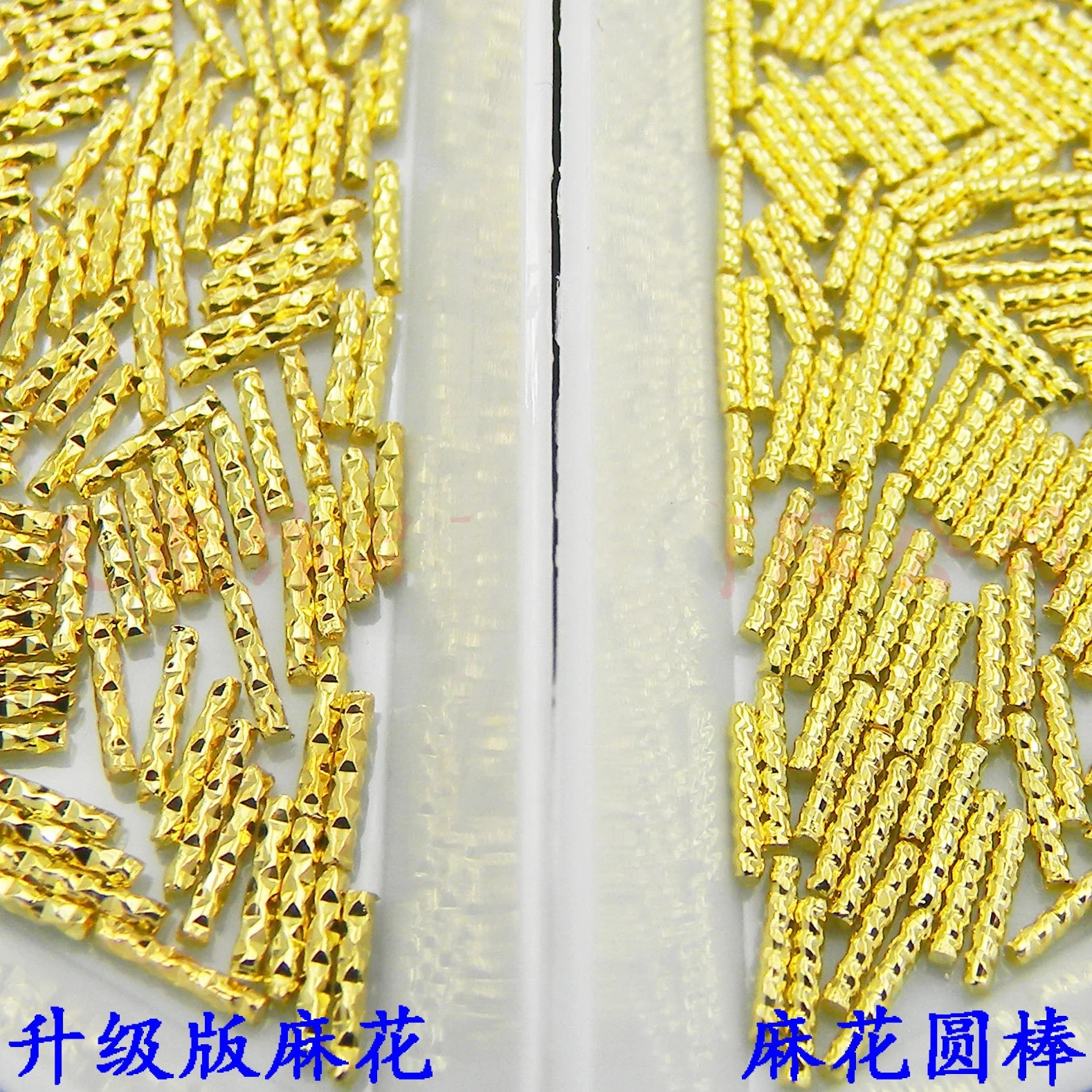 2021 new gold and silver solid twist metal bar DIY Japanese nail accessories wholesale round straight rod thread full figure