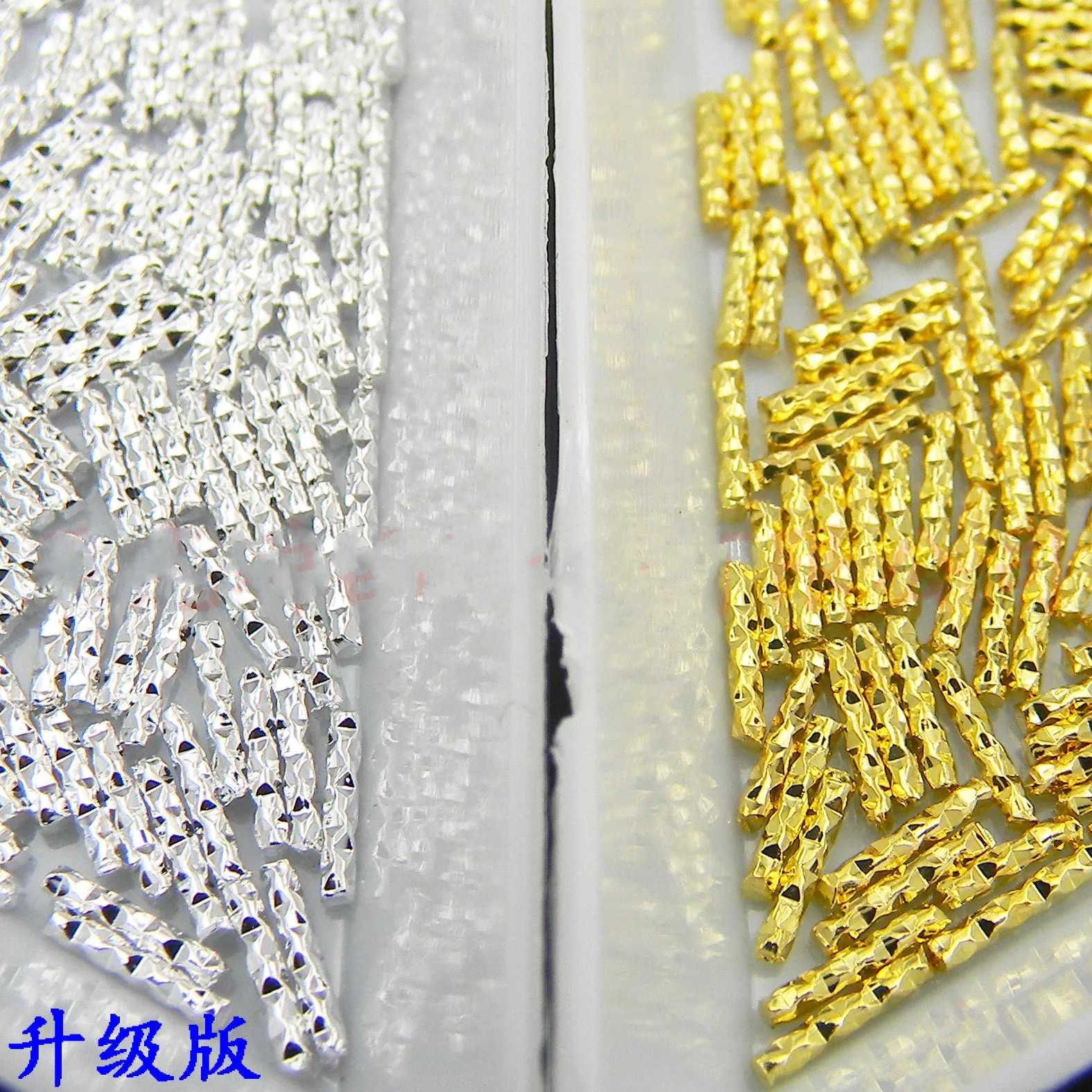 2021 new gold and silver solid twist metal bar DIY Japanese nail accessories wholesale round straight rod thread Item Picture