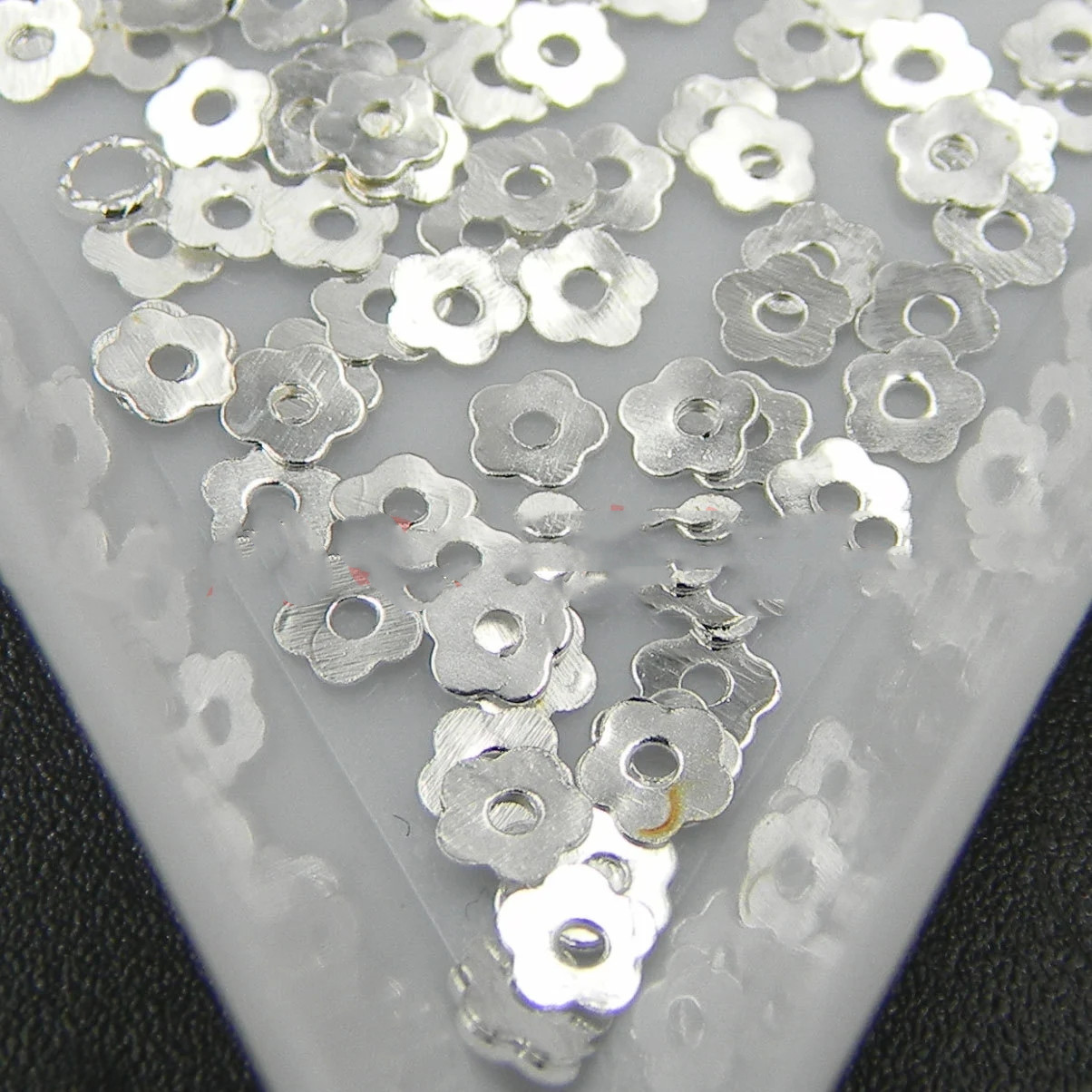 Gold silver 3.5mm small flower metal patch rivets DIY Japanese nail Liudin material accessories wholesale details Picture