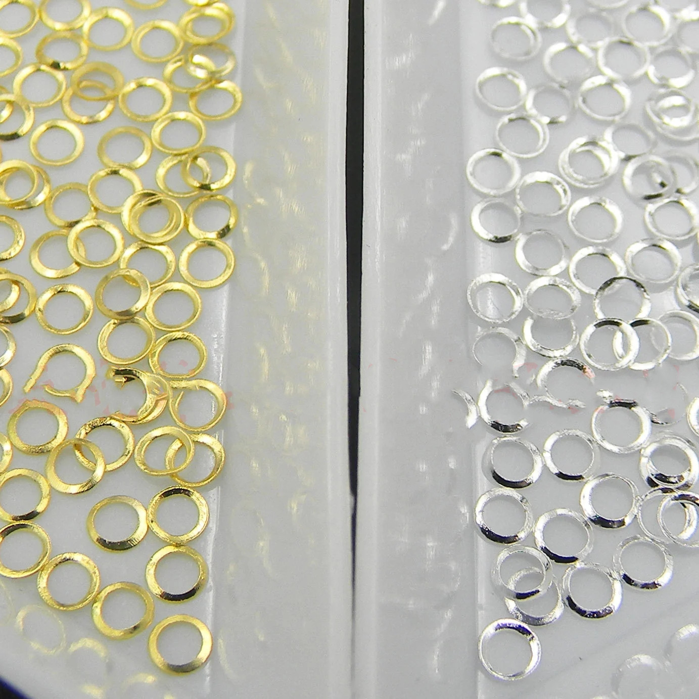 Gold and silver hollow round metal circle DIY Japanese nail rivets patch metal frame nail accessories Application Scenario