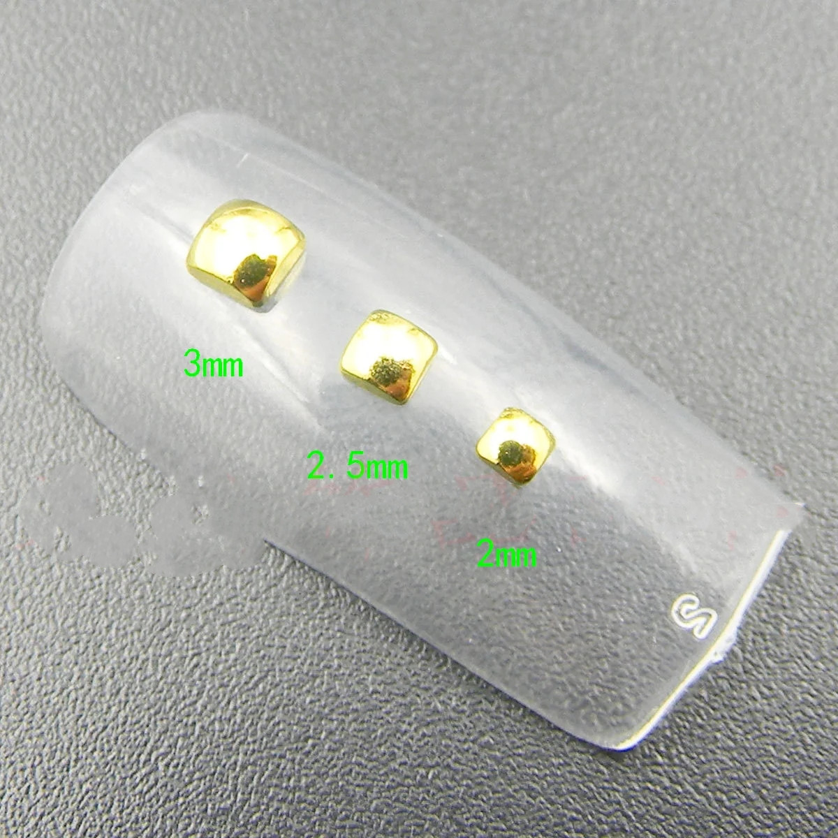 Gold silver metal nail nail DIY Japanese nail accessories solid square rivet nail material wholesale details Picture