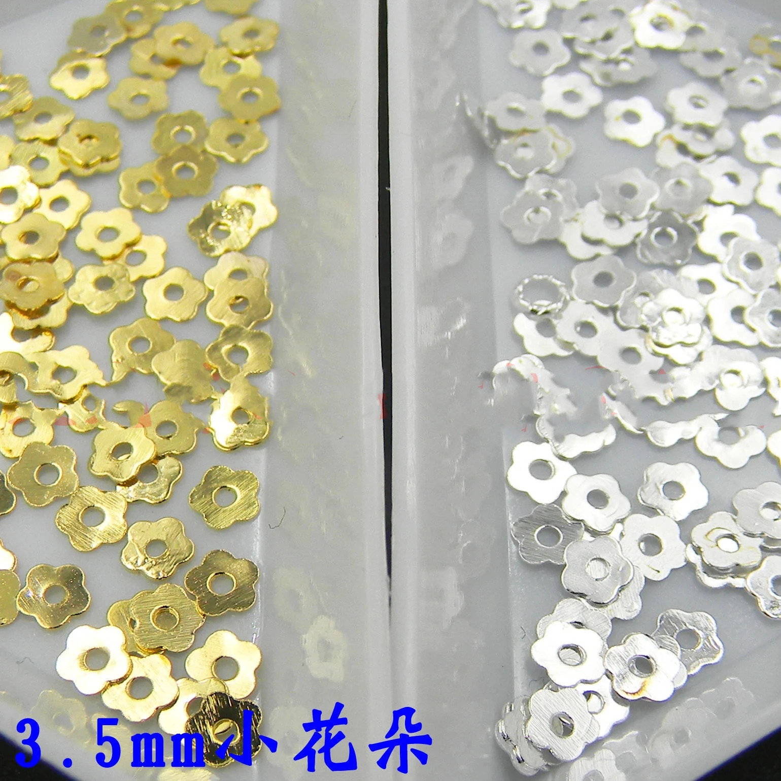 Gold silver 3.5mm small flower metal patch rivets DIY Japanese nail Liudin material accessories wholesale full figure