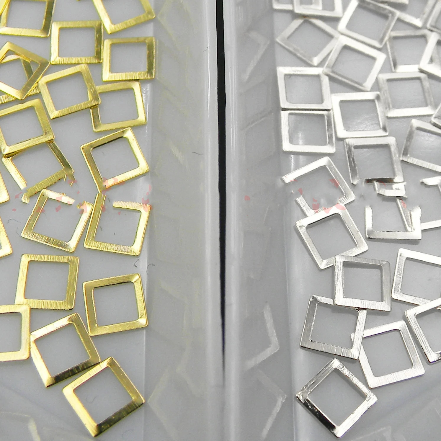 Pitting hollow square hollow metal patch rivet twist Japanese nail accessories Liuding materials wholesale Item Picture