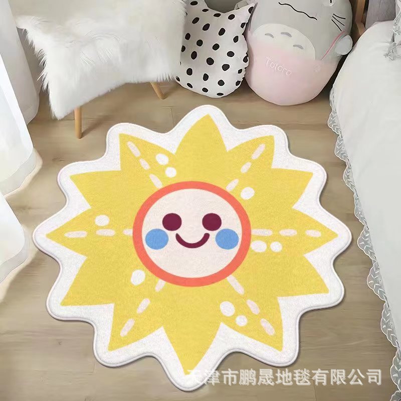 Qiansi special-shaped cartoon imitation cashmere carpet household bedroom cute wind bed full blanket anti-knock anti-slip blanket wholesale