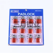 Red Color iron padlock with cross key