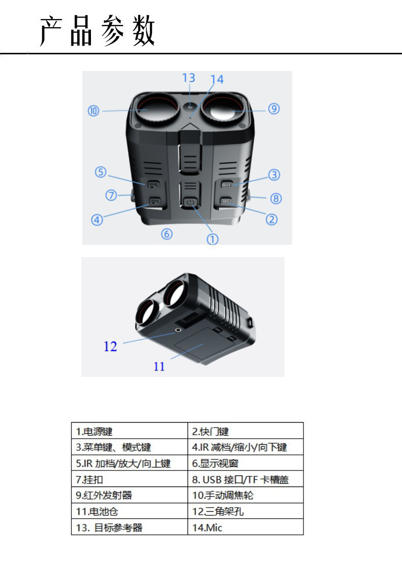 夜视全黑可视拍照录像双筒高清夜视仪详情12