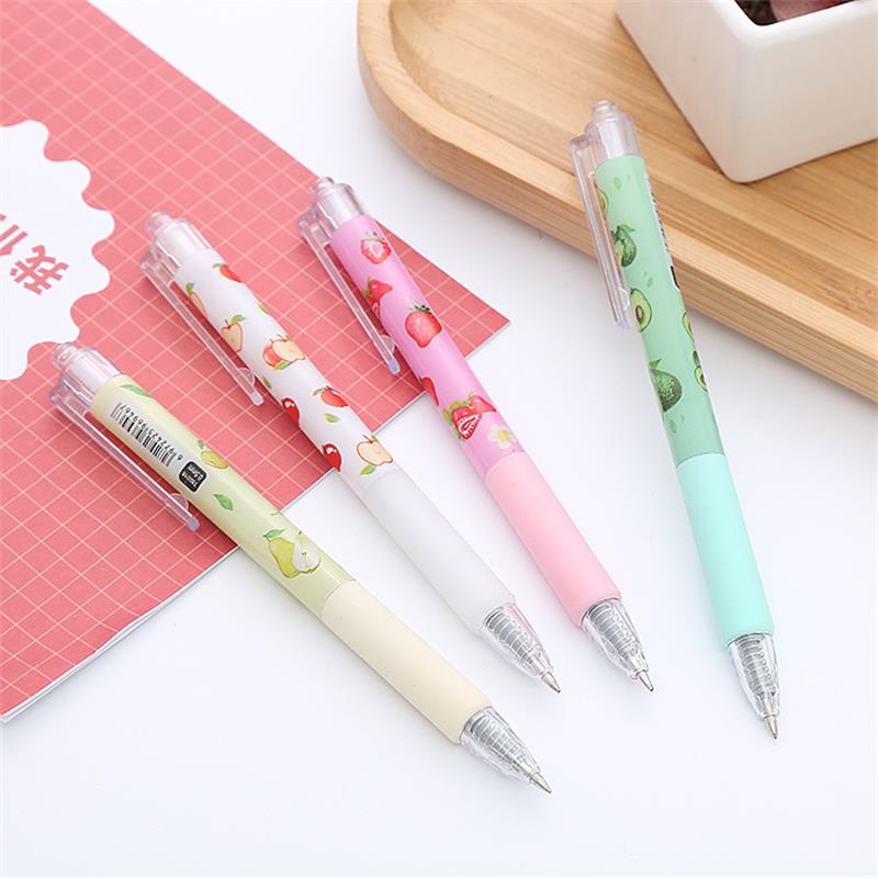 Cute Ins Fruit Press Neutral Pen Creative Stationery Student Press Pen Limit Office Signature Pen Wholesale Application Scenario
