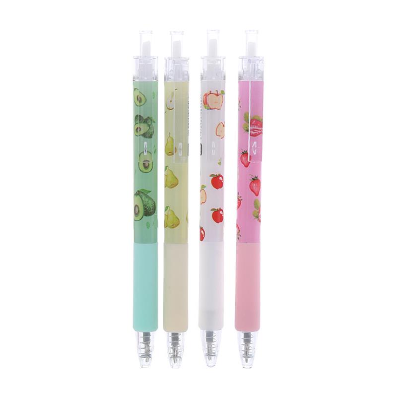 Cute Ins Fruit Press Neutral Pen Creative Stationery Student Press Pen Limit Office Signature Pen Wholesale Item Picture