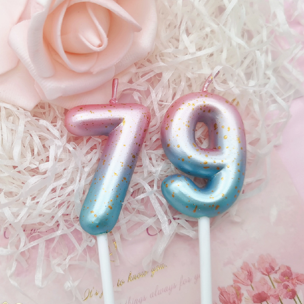 数字双色渐变蜡烛生日派对蛋糕装饰派对气氛布置蜡烛厂家批发详情4