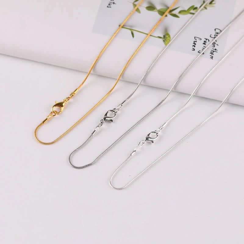 1Diy accessories material finished necklace copper chain metal chain snake bone chain fine chain thumbnail