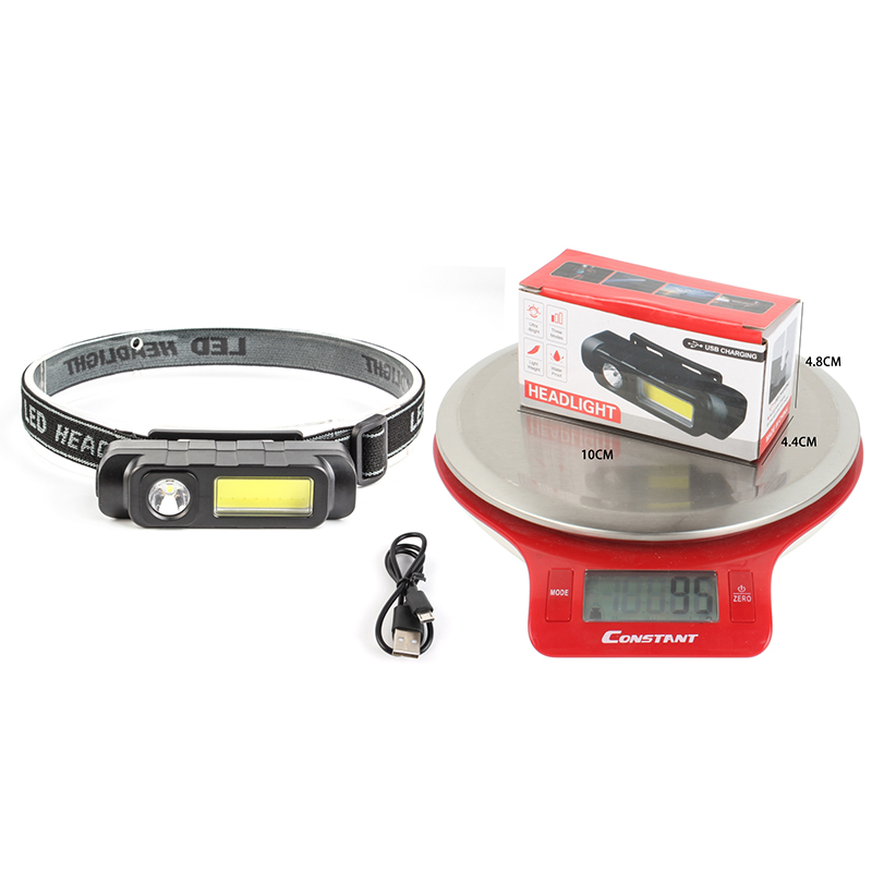 Head-mounted USB charging high-intensity LED headlamp COB long-range multi-functional outdoor flashlight Specification image