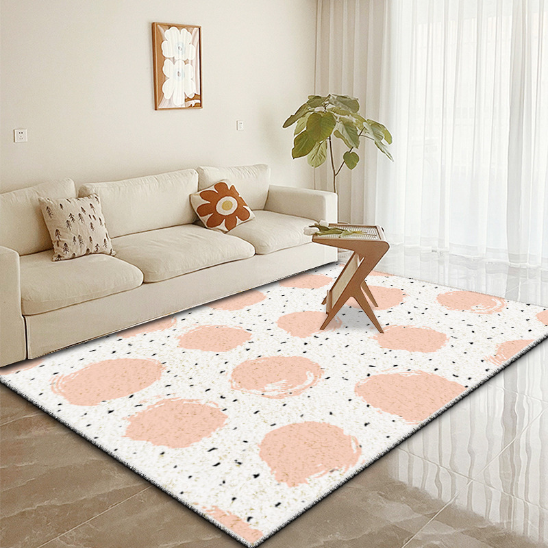 Qiansi fresh series imitation cashmere carpet home living room balcony ins wind maiden heart bedroom bedside art carpet
