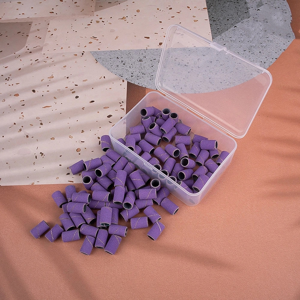Cylindrical grinding head sanding head sanding paper various colors in a pack of 100 nails sanding sanding paper wholesale