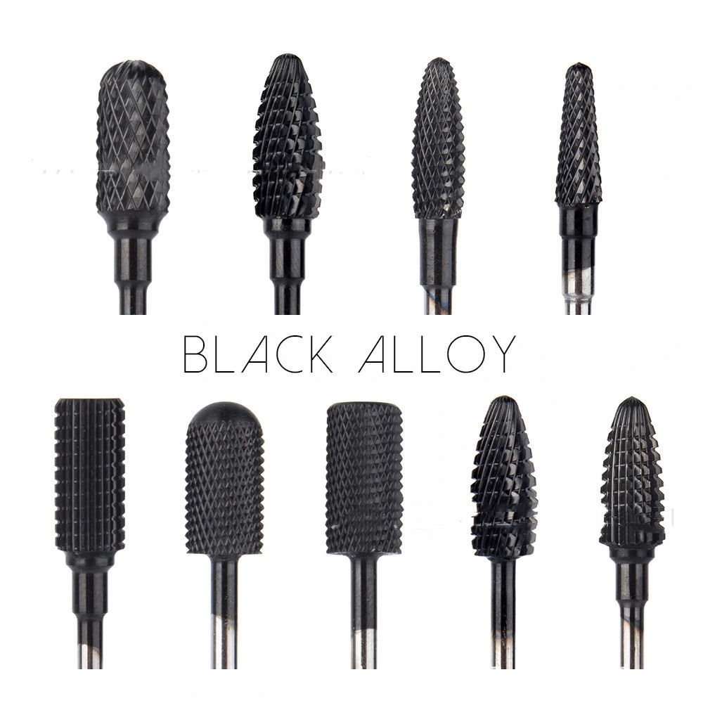 Nail polishing head Black tungsten steel alloy polishing head nail polishing machine black polishing head manufacturer wholesale