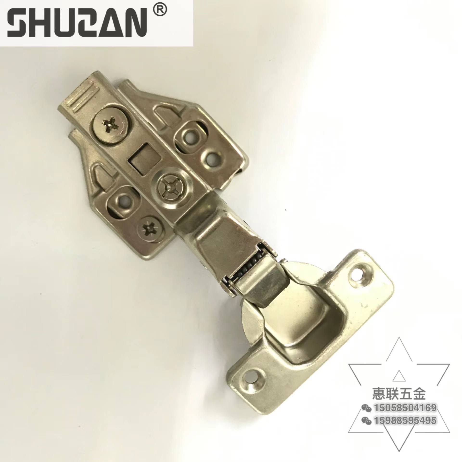 3D Hydraulic Hinges, Adjustable Thickened Buffer Hinges, Detachable Damping Spring Hinges For Cabinet And Wardrobe Doors Item Picture