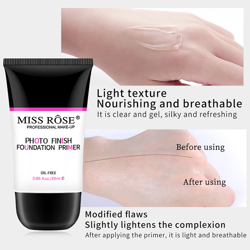MISS ROSE眼部面部化妆品软管装保湿滋润打底隐形毛孔隔离妆前乳详情3