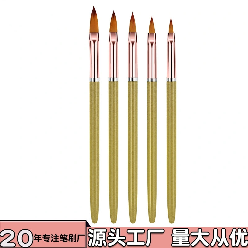 Nail pen set 5 crystal pen metal rod carved pen nail brush spot wholesale