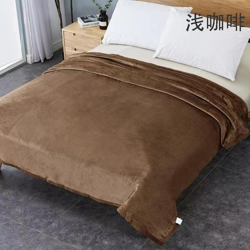 Blanket Fleece Plain Blanket Skin Friendly Soft Double Blanket Office Nap Blanket Is Suitable For All Seasons Specification drawing