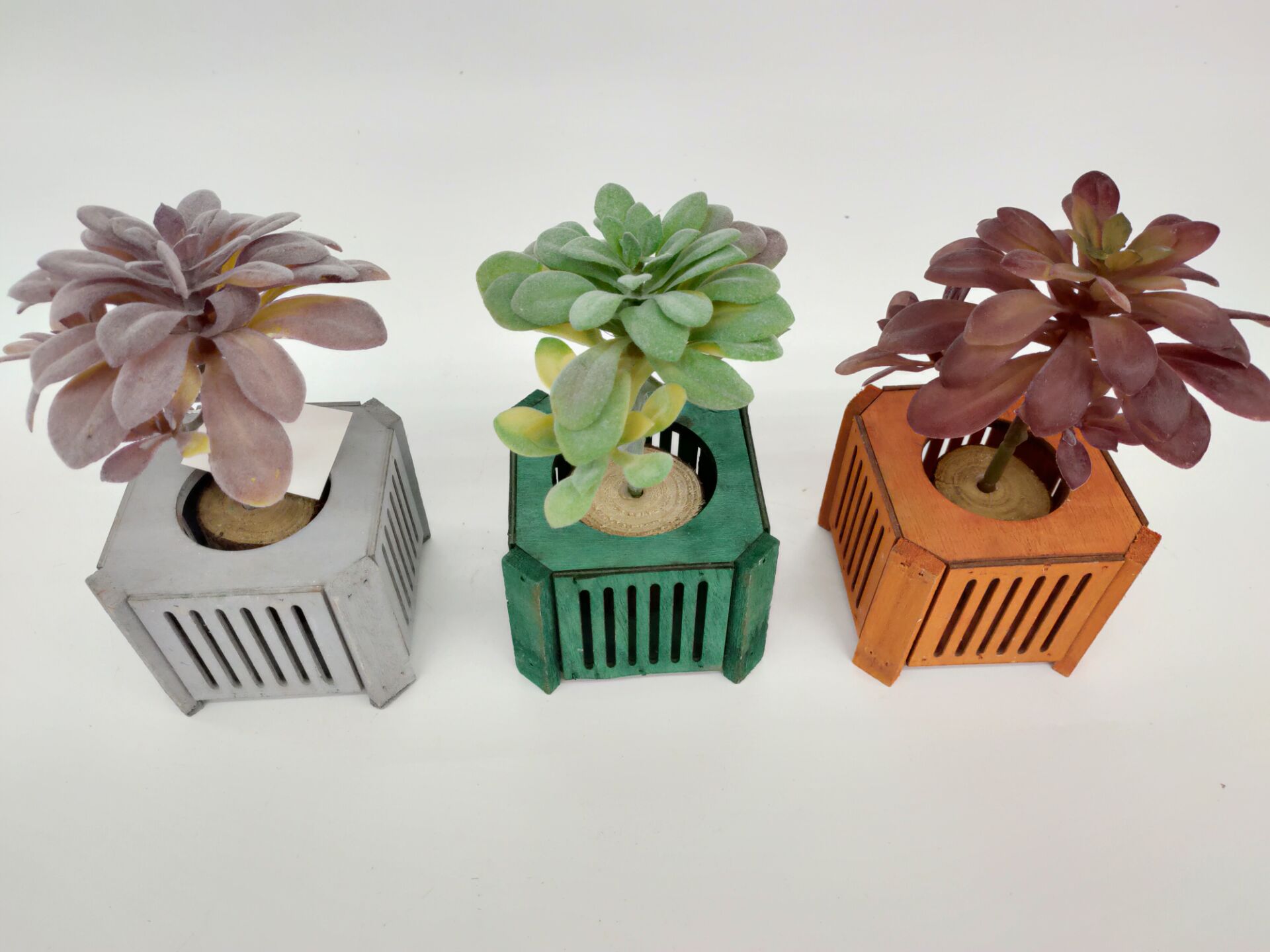 Imitation flower bonsai wood basin meaty living room dining room bedroom ornaments