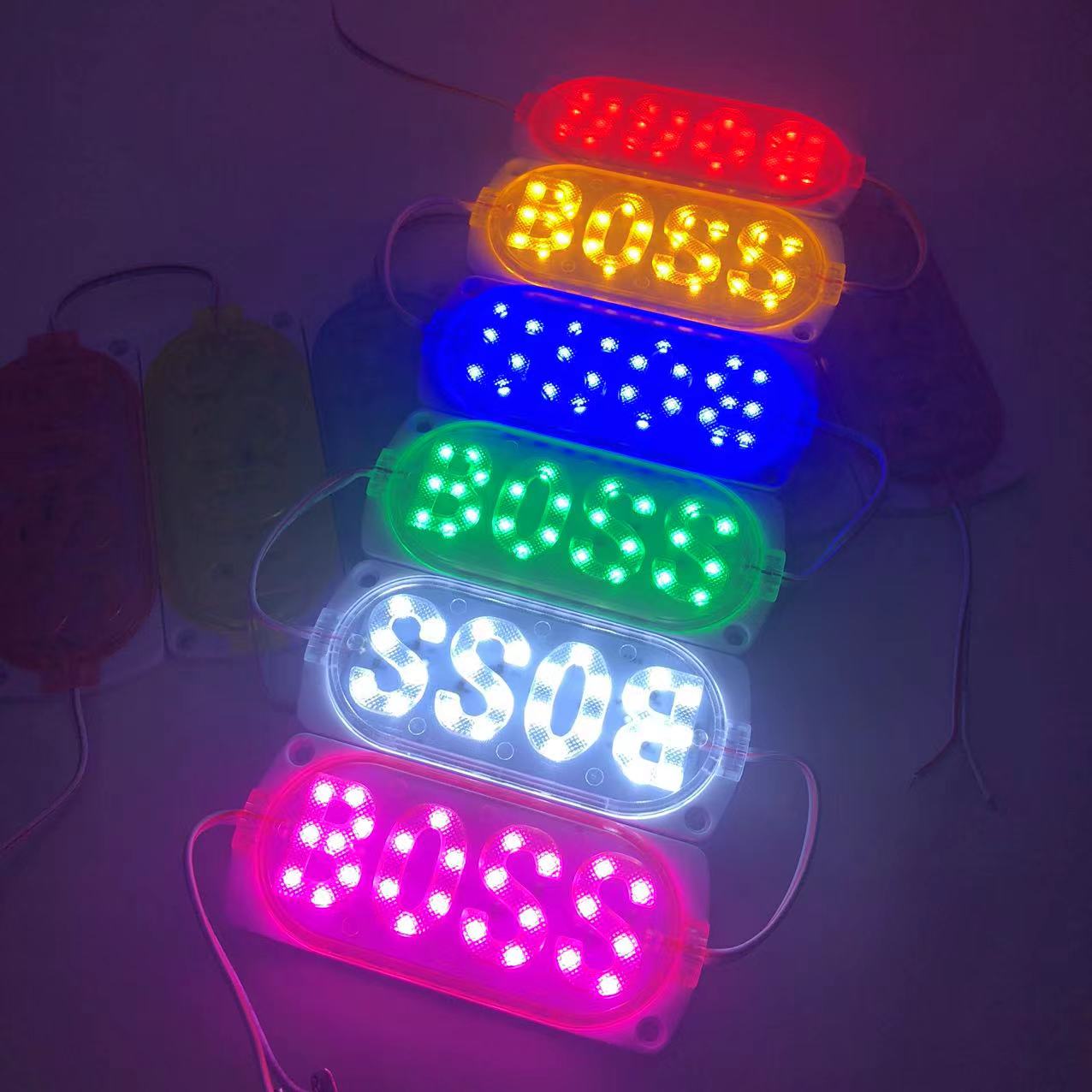 Module LED flashing light 12V ultra-bright BOSS light modified motorcycle taillight Specification drawing
