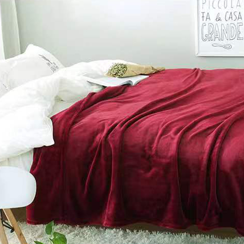 Blanket Fleece Plain Blanket Skin Friendly Soft Double Blanket Office Nap Blanket Is Suitable For All Seasons