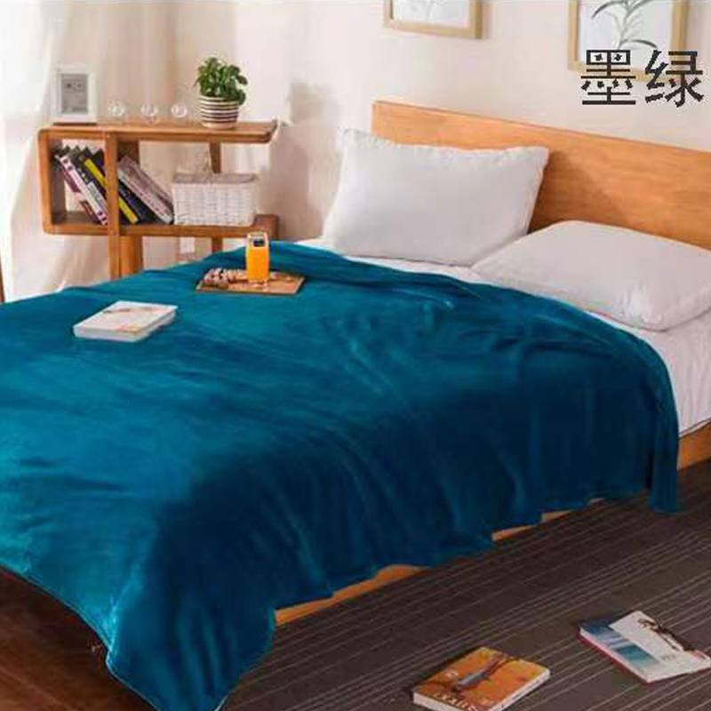 Blanket Fleece Plain Blanket Skin Friendly Soft Double Blanket Office Nap Blanket Is Suitable For All Seasons Item Picture