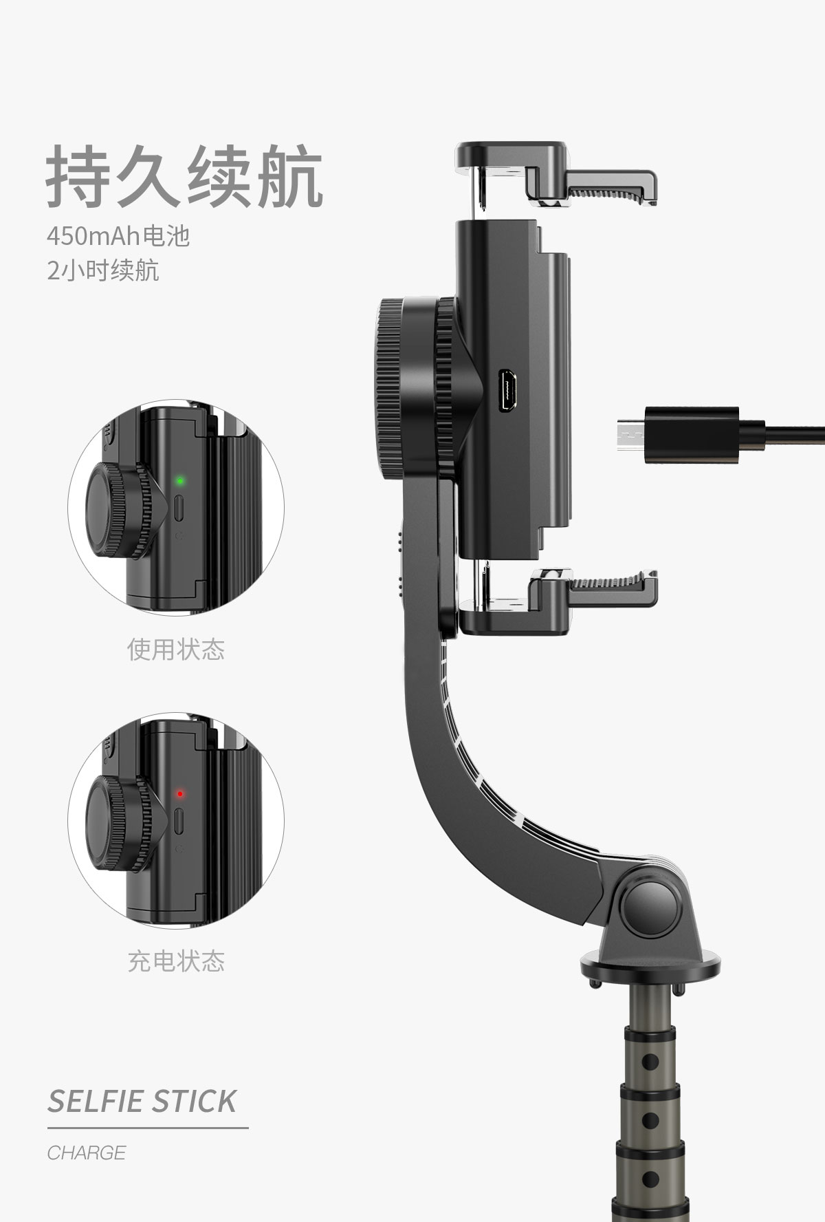 Stabilizer, mobile phone selfie stick, camera stabilizer, Bluetooth tripod, selfie stick, mobile phone live streaming stand, aluminum alloy telescopic selfie stick stand pic 8