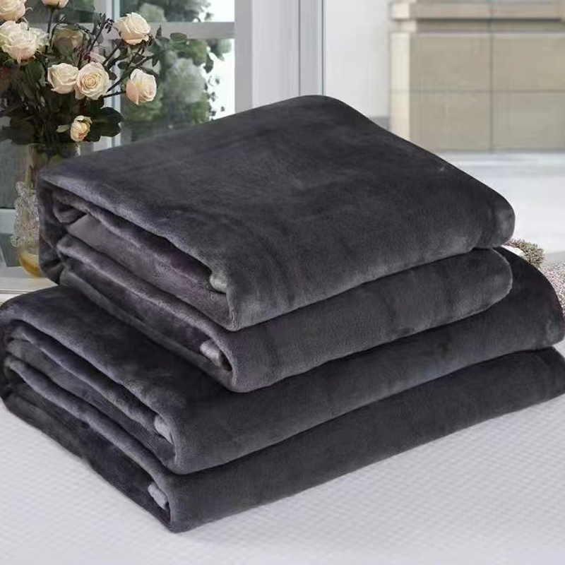 Blanket Fleece Plain Blanket Skin Friendly Soft Double Blanket Office Nap Blanket Is Suitable For All Seasons details Picture