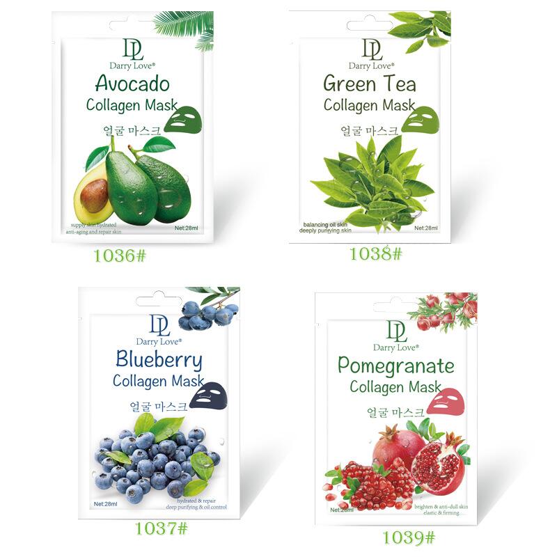 Foreign trade cross-border all-English packaged green tea Facial mask hydrating and moisturizing mask foreign trade live broadcast Item Picture