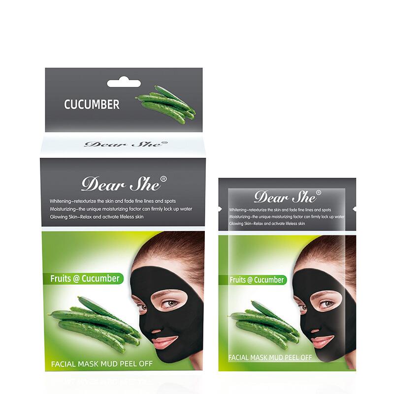 Dear She Cucumber Mask, Peel-off Blackhead Suction Mask, Blackhead Nose Mask, Green Tea powder, Blackhead Black Mask for Acne removal full figure