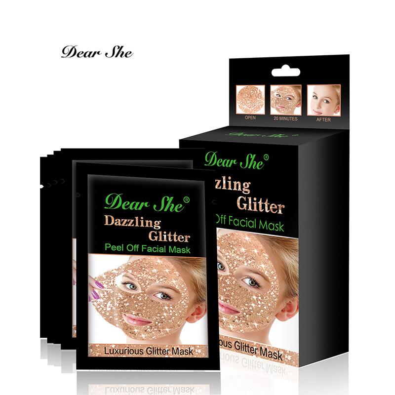 Dear She Cross-border Peel-off Mask Hydrating, Cleansing, Moisturizing and Blackhead Absorbing Golden Starry Sky Mask Manufacturer Wholesale details Picture