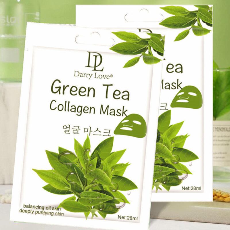 Foreign trade cross-border all-English packaged green tea Facial mask hydrating and moisturizing mask foreign trade live broadcast Application Scenario