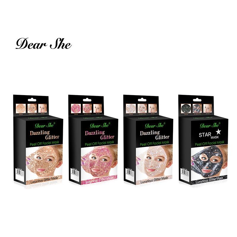 Dear She Cross-border Peel-off Mask Hydrating, Cleansing, Moisturizing and Blackhead Absorbing Golden Starry Sky Mask Manufacturer Wholesale Item Picture