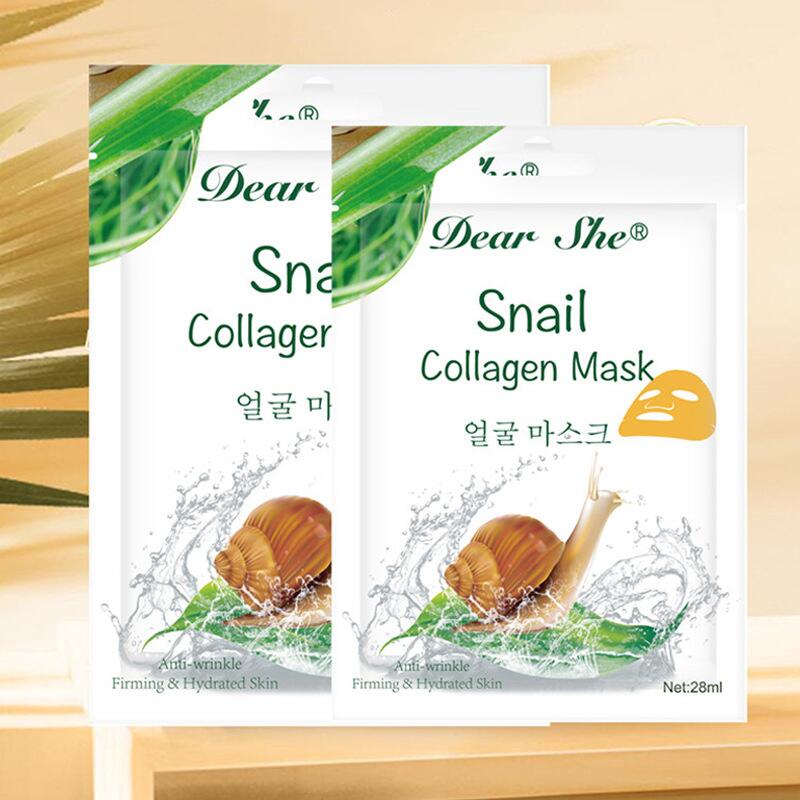 All-english cross-border DEAR SHE Snail Mask Hydrating and Moisturizing Mask Export live streaming wholesale manufacturer details Picture