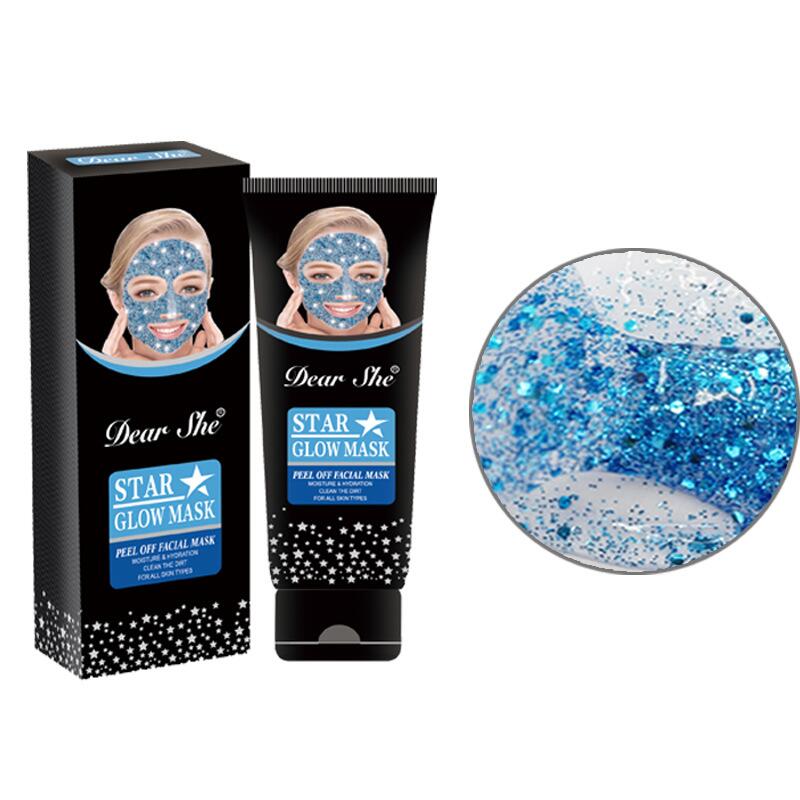 Dear She Cross-border Stock Starry Sky Peel-off Mask Hydrates, moisturizes, cleanses the skin and removes blackheads Specification drawing