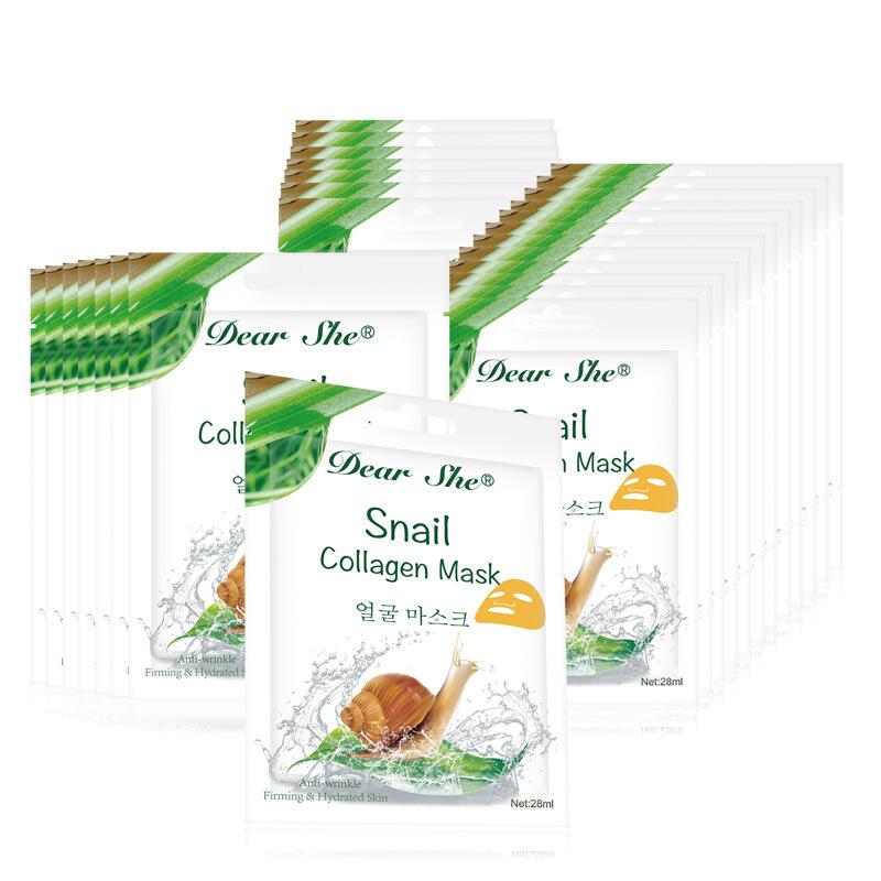 All-english cross-border DEAR SHE Snail Mask Hydrating and Moisturizing Mask Export live streaming wholesale manufacturer Application Scenario