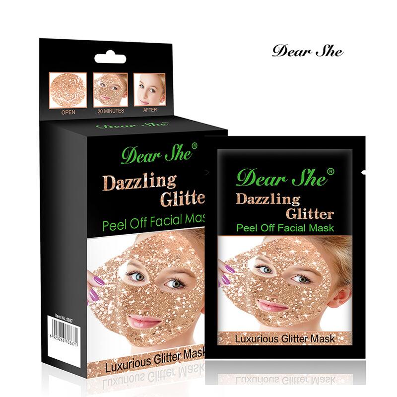 Dear She Cross-border Peel-off Mask Hydrating, Cleansing, Moisturizing and Blackhead Absorbing Golden Starry Sky Mask Manufacturer Wholesale full figure