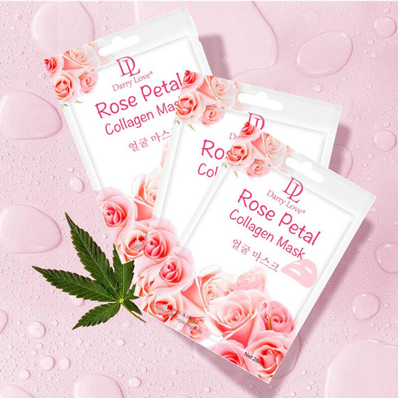 Foreign trade cross-border DARRY LOVE Rose mask Moisturizing Hydrating Repairing Mask fruit facial mask Specification drawing