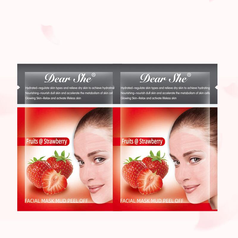 Dear She Fruit Strawberry Mask for Blackhead and Acne Removal Mask Firming Bamboo Charcoal Blackhead Removal Mask Specification drawing