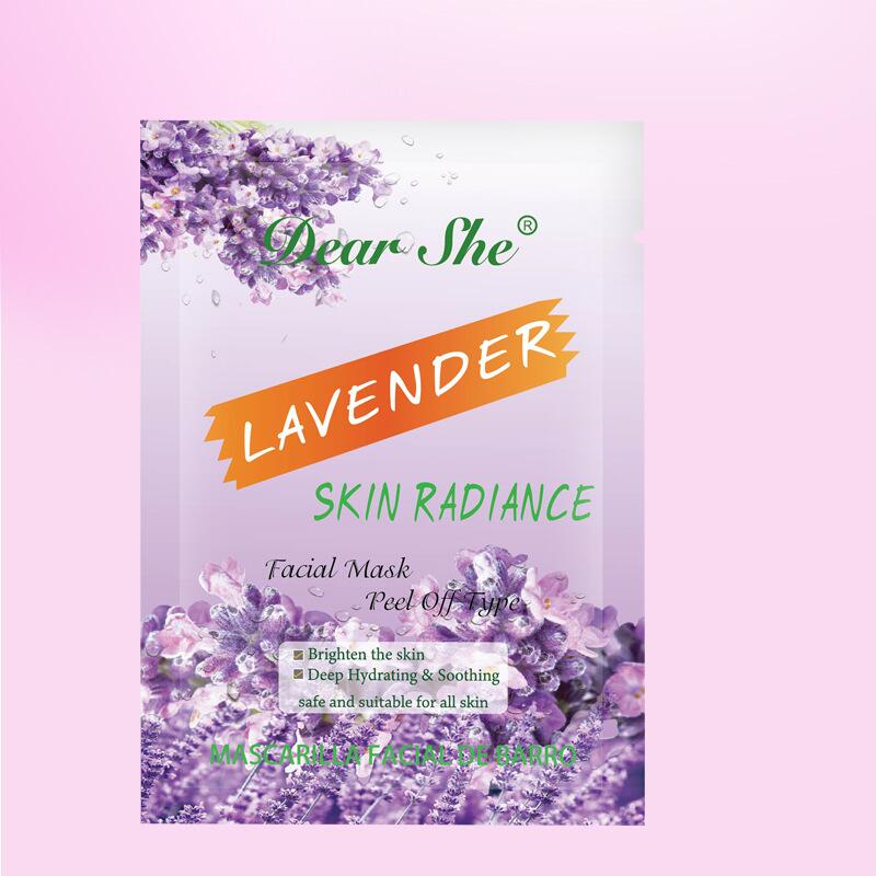 Dear She Cross-border Foreign Trade Smearing Cleaning Mud Mask Hydrating and Moisturizing Portable all-English Lavender Mud Mask Application Scenario