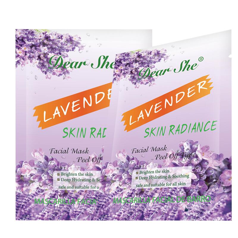 Dear She Cross-border Foreign Trade Smearing Cleaning Mud Mask Hydrating and Moisturizing Portable all-English Lavender Mud Mask Item Picture