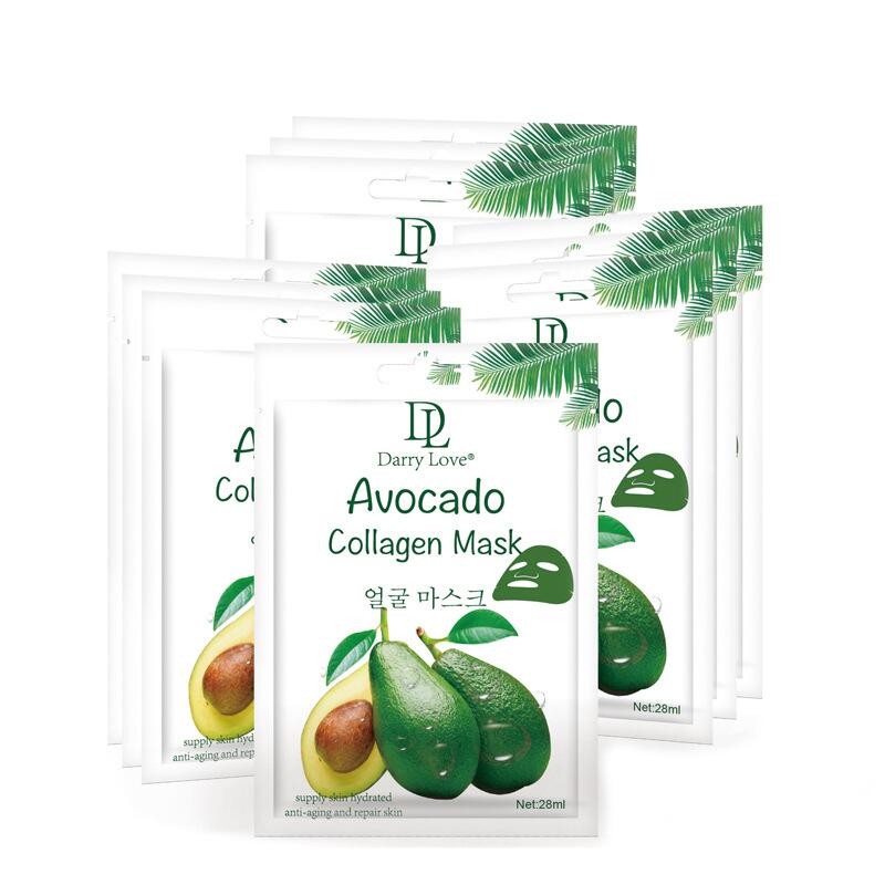 Cross-border Foreign Trade DARRY LOVE Avocado Brightening Essence Mask High Moisturizing Soothing Nourishing Mask Specification drawing