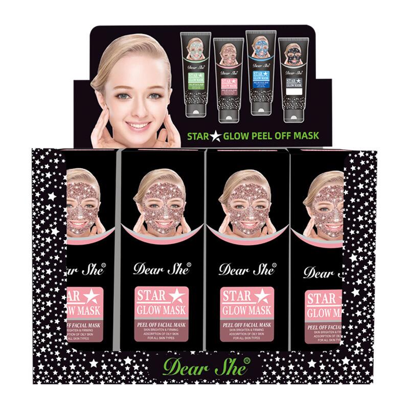 Dear She Pink Starry Sky Peel-off Blackhead Mask Dead Skin Moisturizing and Hydrating Peel-off Mask full figure