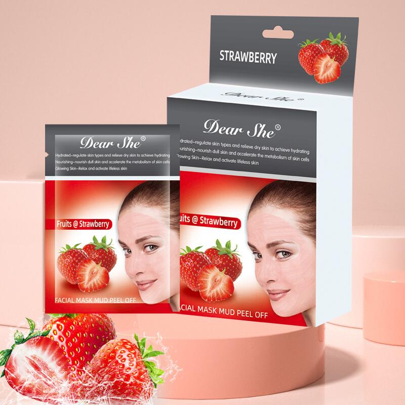 Dear She Fruit Strawberry Mask for Blackhead and Acne Removal Mask Firming Bamboo Charcoal Blackhead Removal Mask details Picture