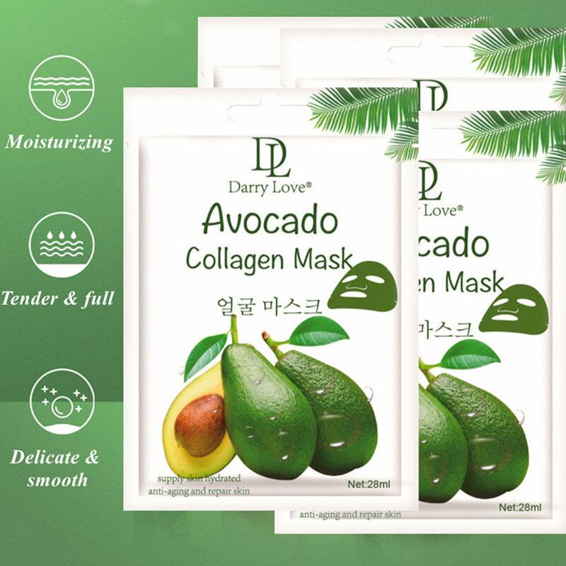 Cross-border Foreign Trade DARRY LOVE Avocado Brightening Essence Mask High Moisturizing Soothing Nourishing Mask details Picture